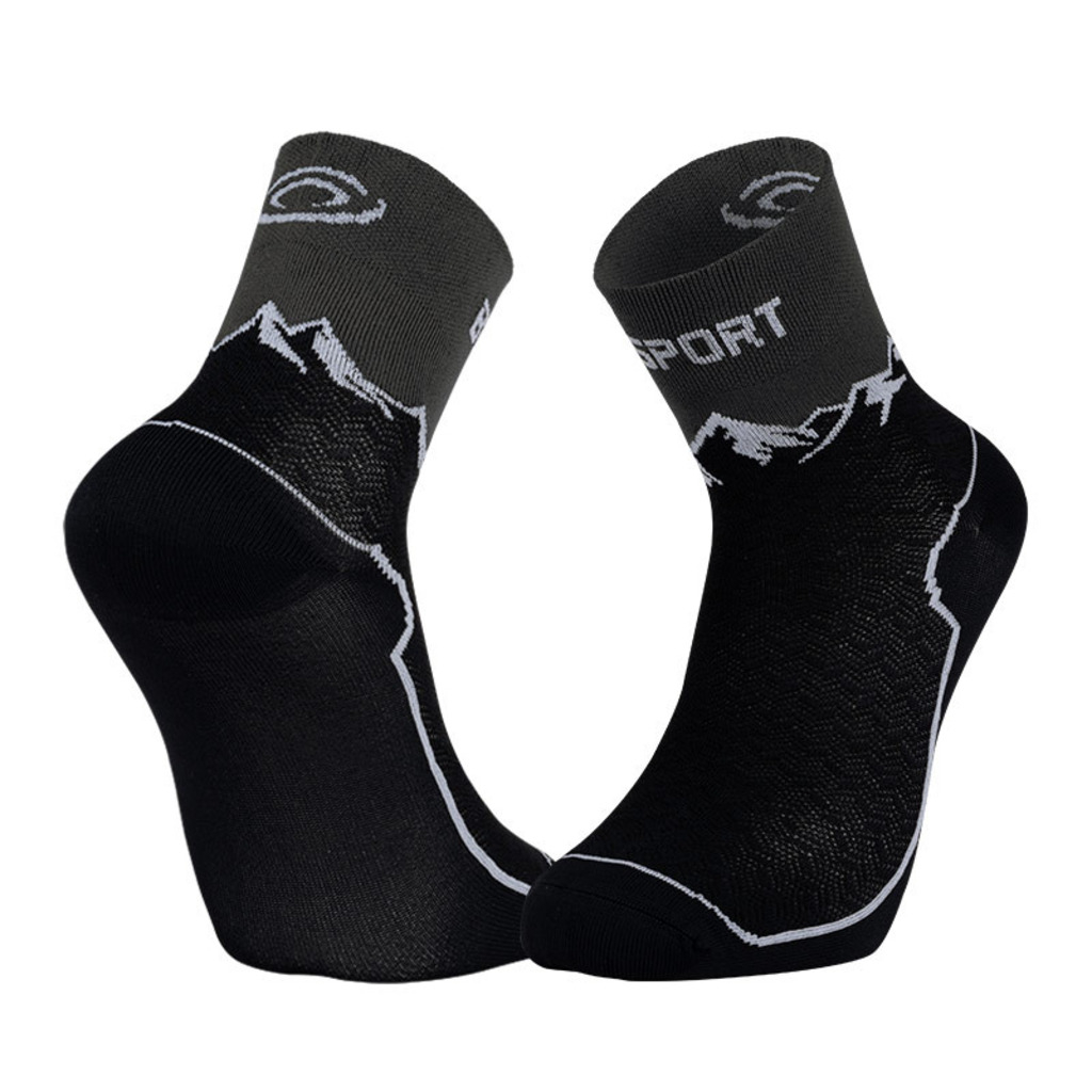 Bv Sport Noir Socquette Double Gr Mid - Polyamide Black