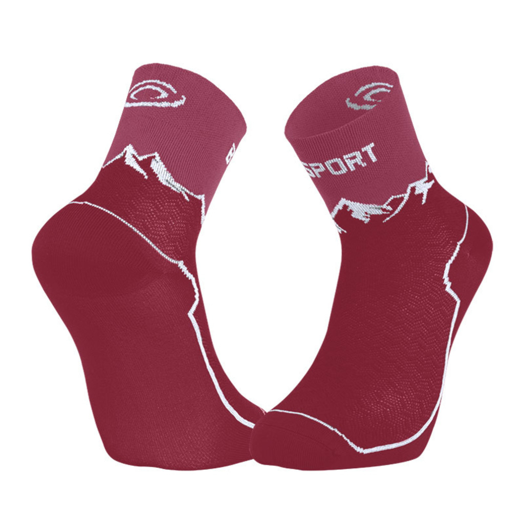 Socquette Double Gr Mid Polyamide Rose-BvSport Lepape