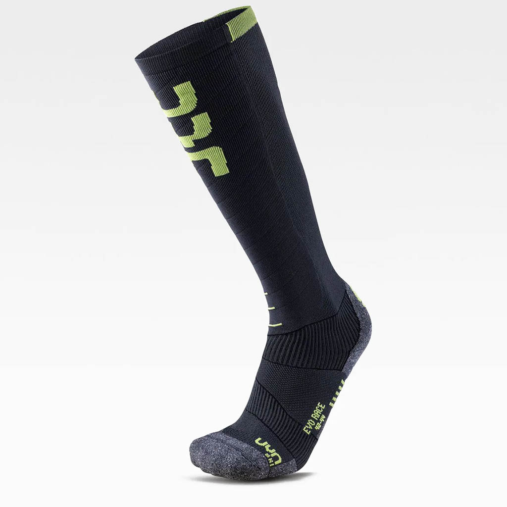 Uyn Noir Chaussettes De Ski Evo Race Man Black