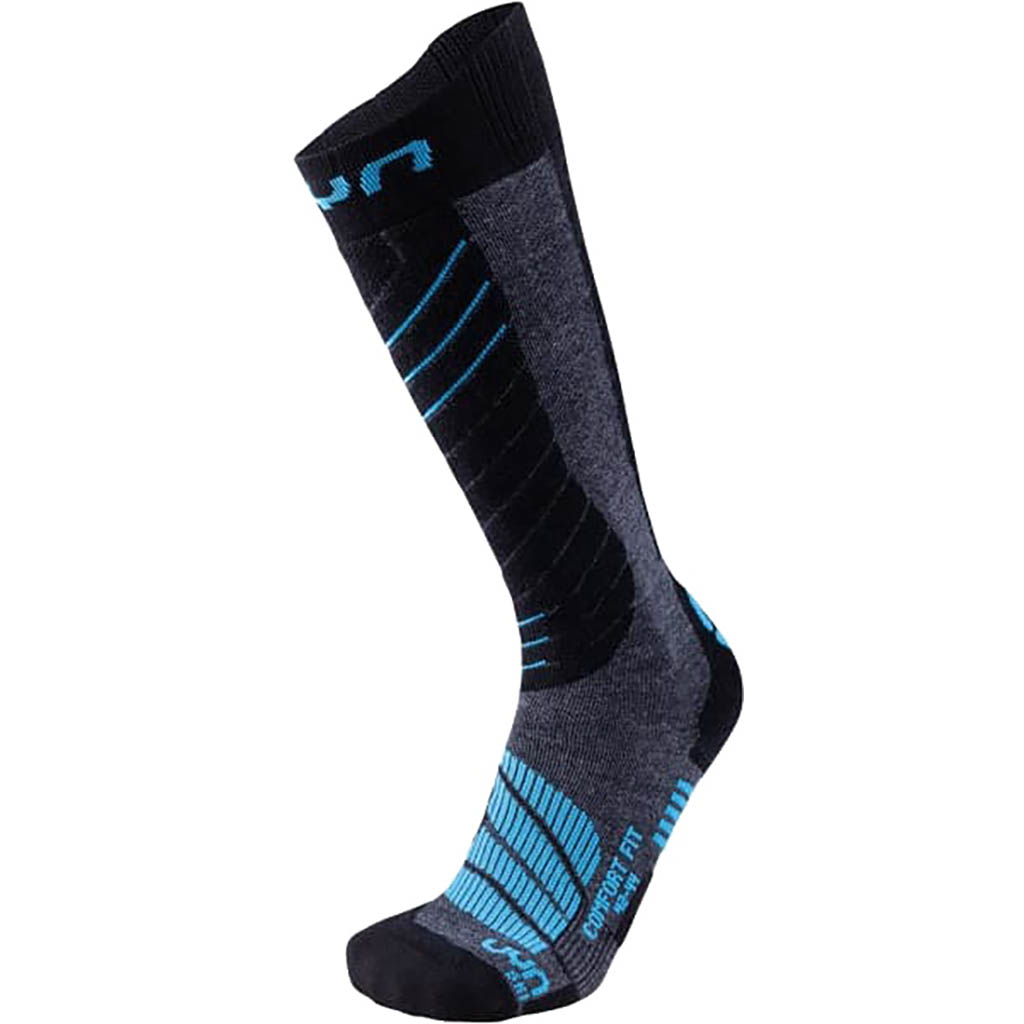 Uyn Noir Chaussettes De Ski Comfort Fit Man Black