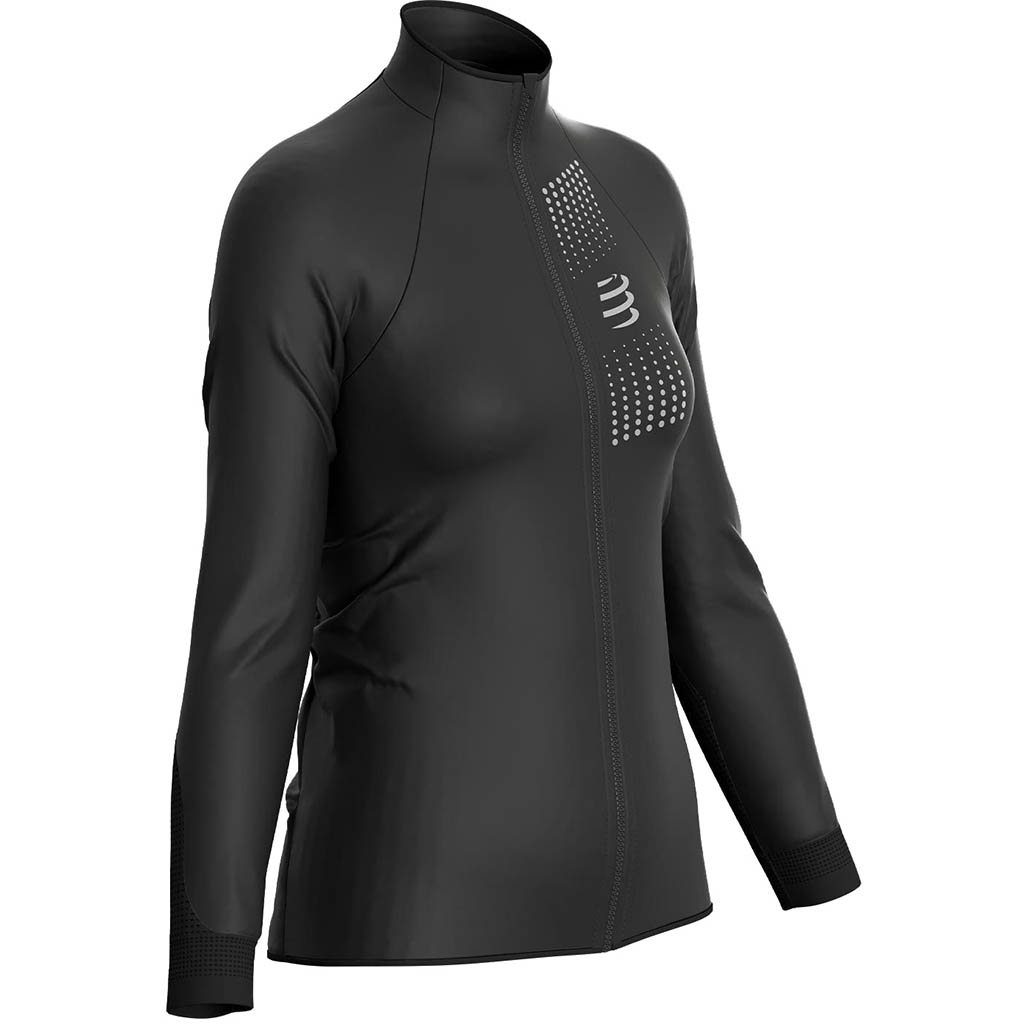 Compressport Women's Noir Hurricane Windproof Jacket Black