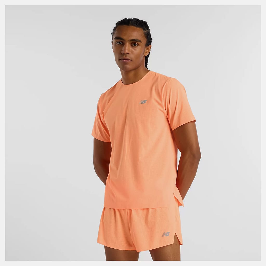 New Balance Orange Race Day Ultra Light T-Shirt Man