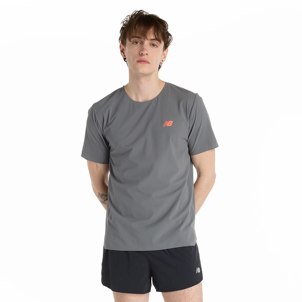 New Balance Gris Race Day Ultra Light T-Shirt Man Gray