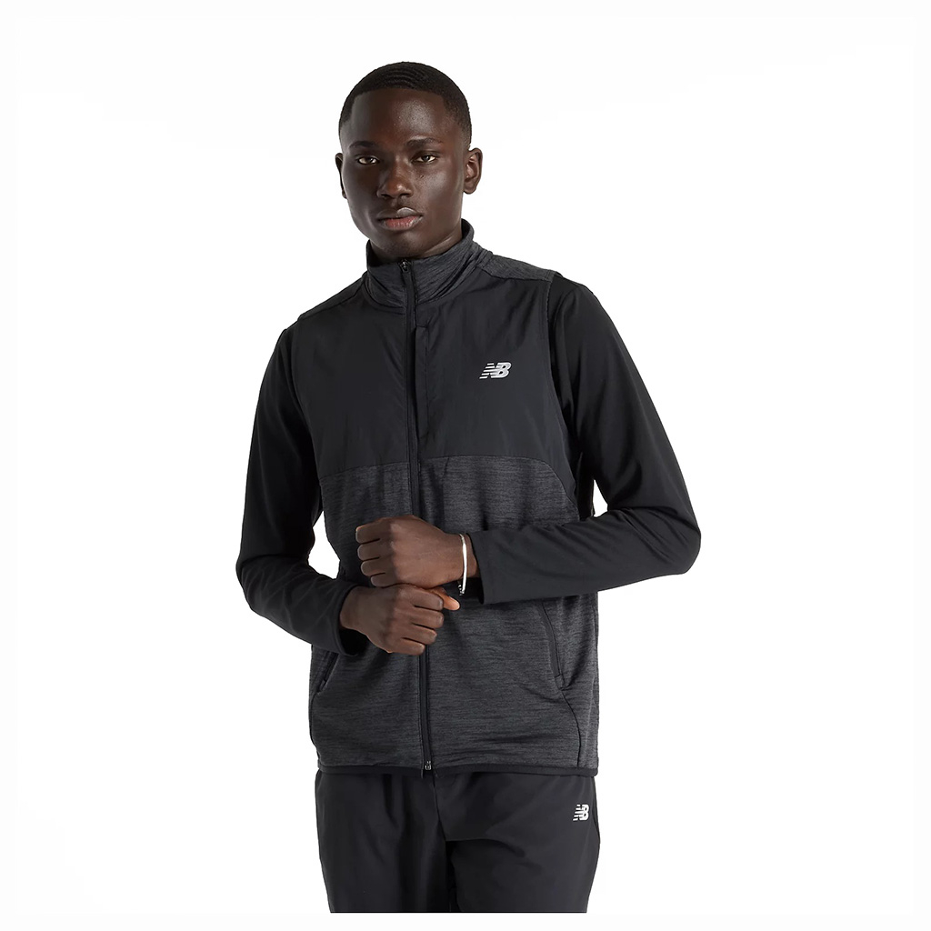 New Balance Noir Heat Grid Vest Man Black
