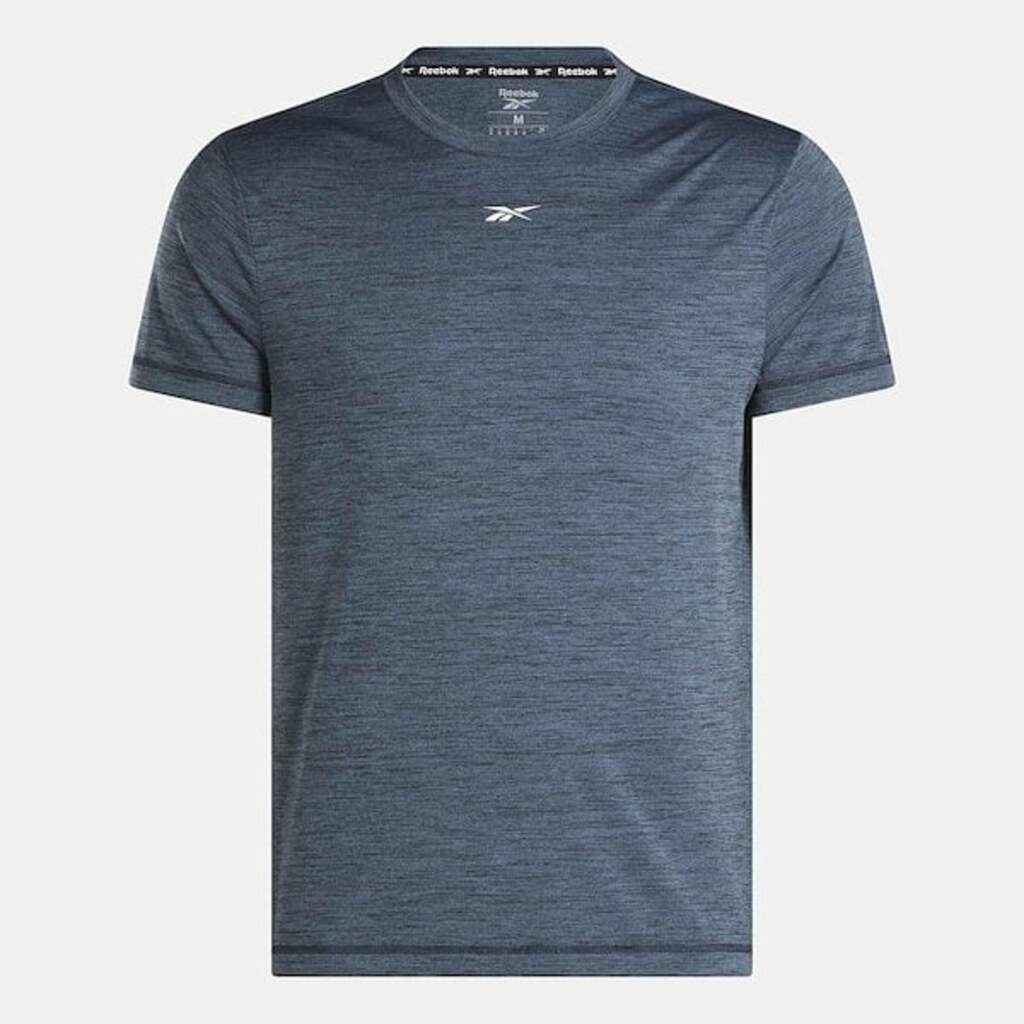 Reebok Bleu Id Train Melange Tech Tee Man Blue