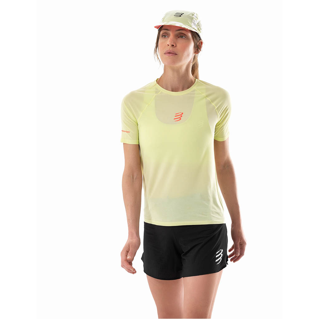 Compressport Women's Jaune Trail Racing Ss Tshirt W Yellow