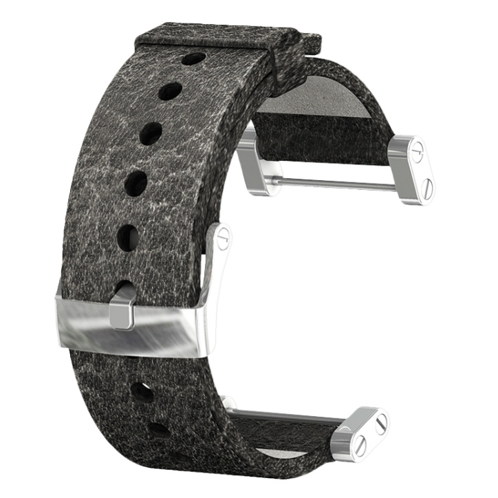 Suunto Bracelet Core Noir Mat en Cuir Noir 