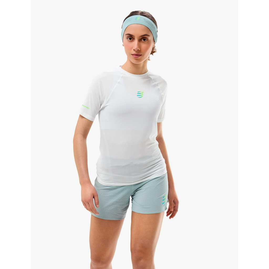 Compressport Women's Blanc Trail Racing Tshirt White